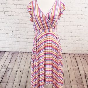 Modcloth Verified Vacationer striped dress. Medium